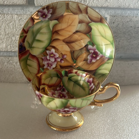 Lefton Demitasse Cup and Saucer - Picture 3 of 7